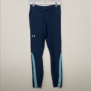Under Armour Women’s Medium Dark Blue Comp Leggings with Light Blue Detail
